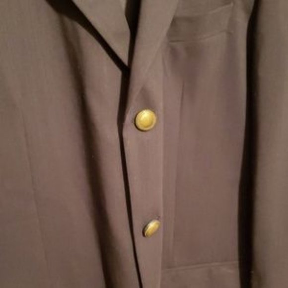 MEN MONTEFINO Hand Tailored Blk Merino Wool Jkt Sz 40R - Picture 7 of 8